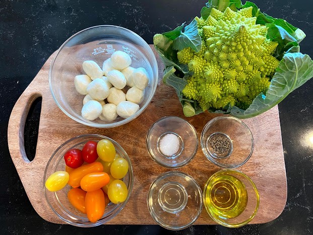 かわいいお野菜「ロマネスコ」を使ったカプレーゼのレシピ_材料