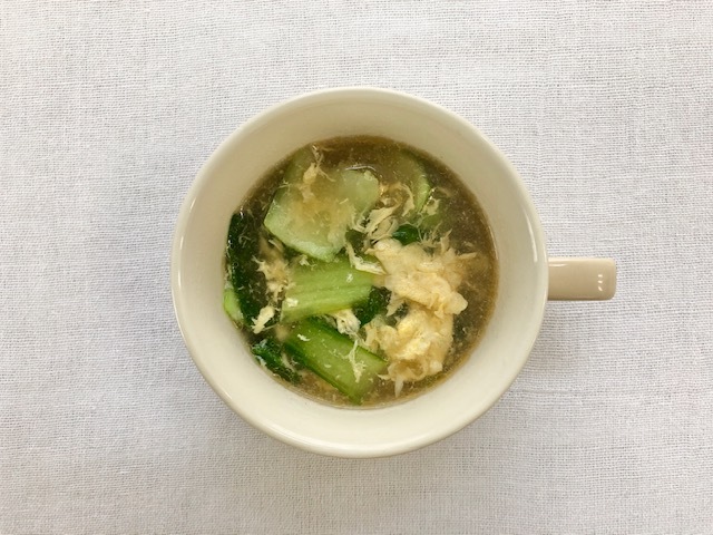 10分で完成！チンゲン菜と卵の中華スープのレシピ