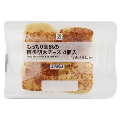 もっちり食感の博多明太チーズ 4個入
