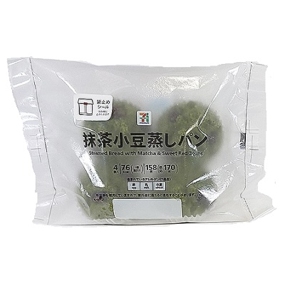 抹茶小豆蒸しパン 4個入