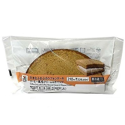 大きなふわふわシフォンケーキ コーヒー風味クリーム＆ホイップ 1個入