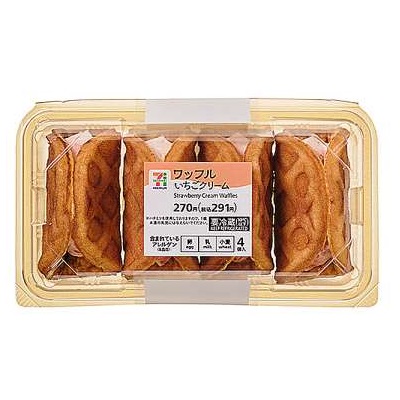 ワッフル いちごクリーム 4個入
