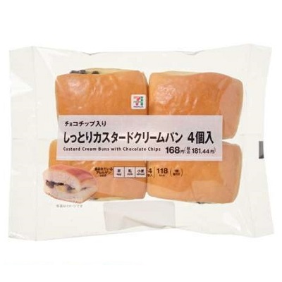 しっとりカスタードクリームパン 4個入