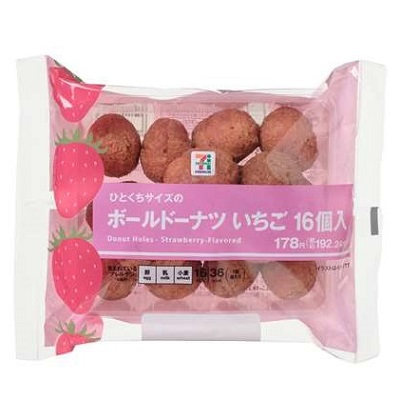 ボールドーナツ いちご 16個入