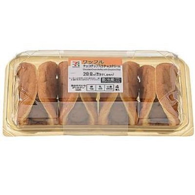 ワッフル チョコチップ入チョコクリーム 4個入
