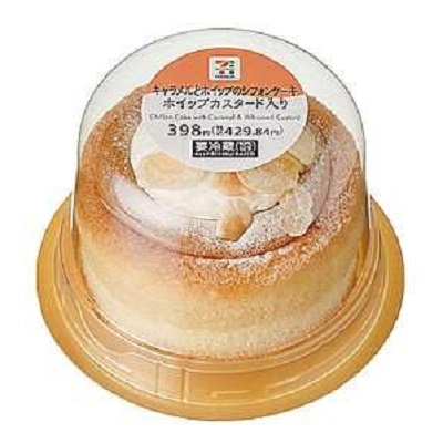 キャラメルとホイップカスタードのシフォンケーキ 1個入