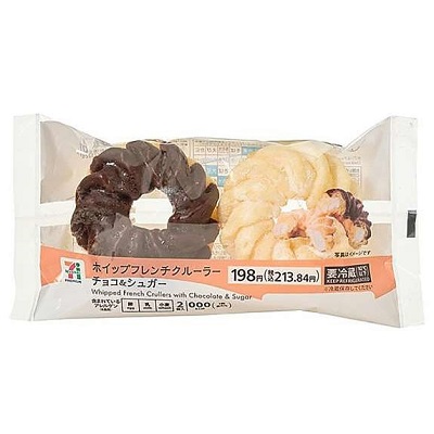 ホイップフレンチクルーラー チョコ＆シュガー 2個入