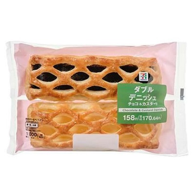ダブルデニッシュ チョコ＆カスタード 1個入
