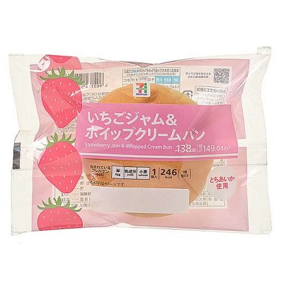 いちごジャム＆ホイップクリームパン 1個入
