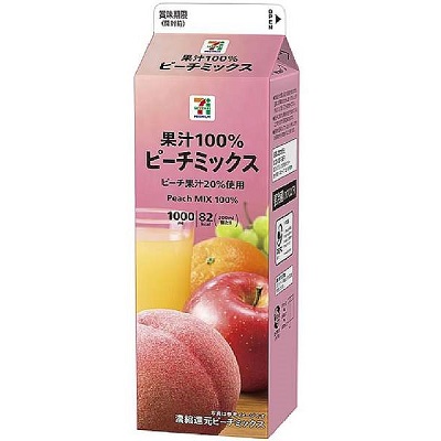 果汁100% ピーチミックス 1000ml