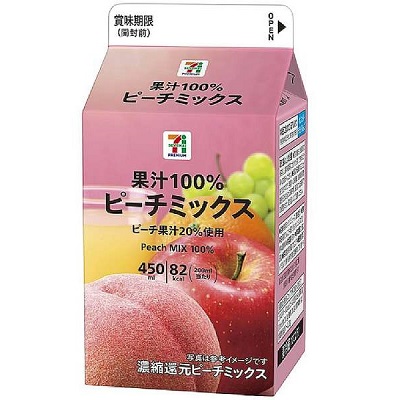 果汁100% ピーチミックス 450ml