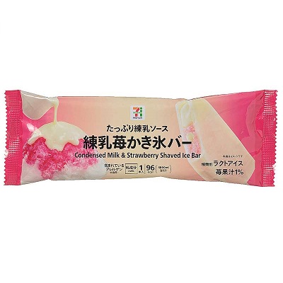 練乳苺かき氷バー 90g