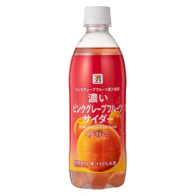 濃いピンクグレープフルーツサイダー 500ml