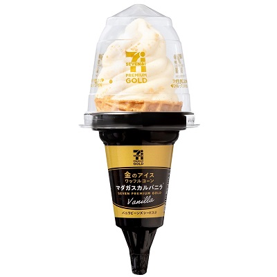 金のアイスワッフルコーン マダガスカルバニラ 160ml