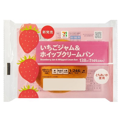 いちごジャム＆ホイップクリームパン 1個入