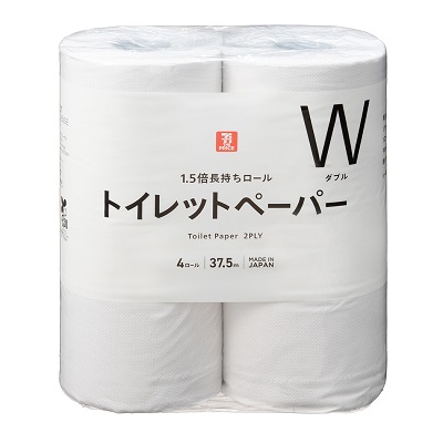 1.5倍長持ちロール トイレットペーパー ダブル 4ロール