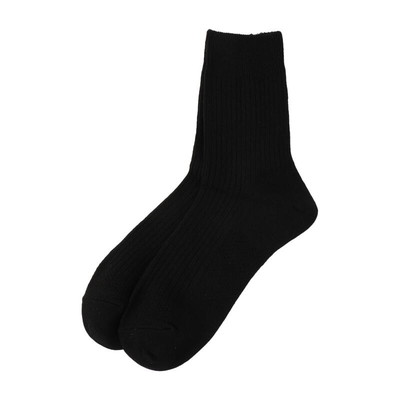 ボディヒーター　暖かウール入り　リブハーフ丈ソックス