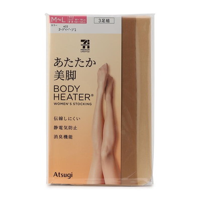 ボディヒーター　あたたか美脚パンスト　３足組