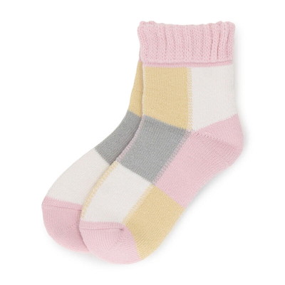 ボディヒーター　ブロックショート丈ルームソックス（１４ｃｍ）