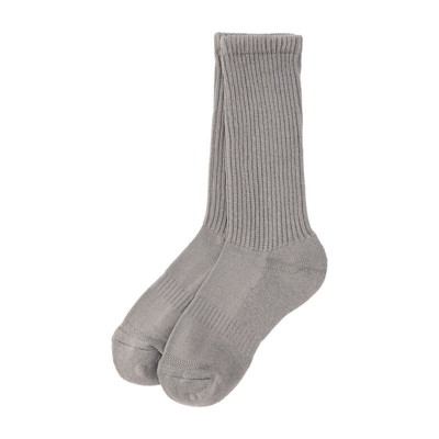 ボディヒーター　無地パイルクルー丈ソックス