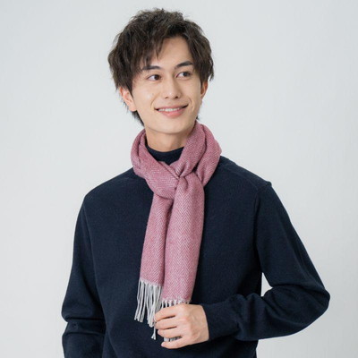【ボディヒーター】織物へリンボンマフラー